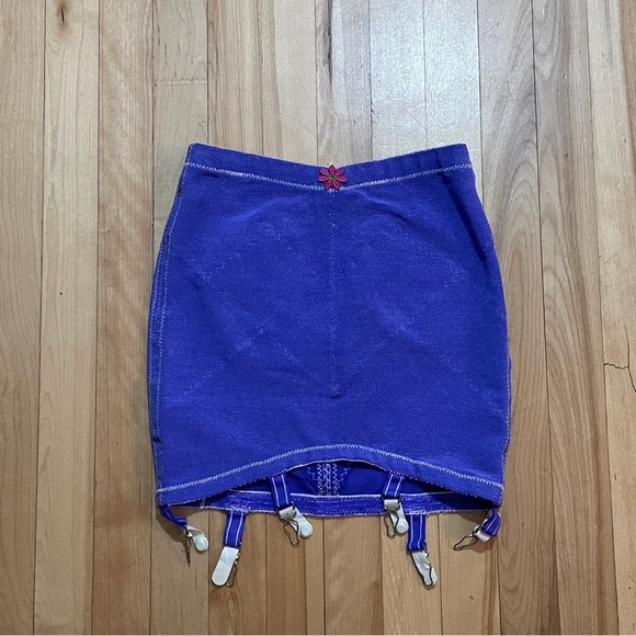 Rare Vintage 60s Sears Groovy Purple Short Girdle with Garters - Sz XS - Picture 2 of 11